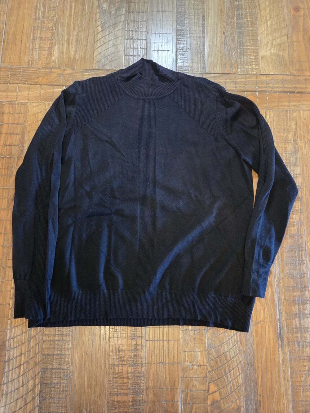 Women's Tribal Black Mockneck Sweater Size 2x